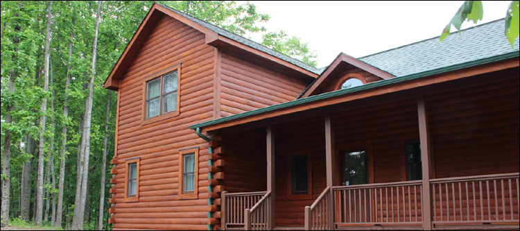 Log Home Staining in Prince Edward County, Virginia